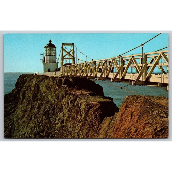 Vintage Postcard California Point Bonita Light Station Lighthouse 1968 CA Bridge - Picture 1 of 2